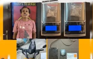 Polsek Palaran berhasil membekuk pengedar sabu berinisial SY 42 warga Gunung Lingai Samarinda