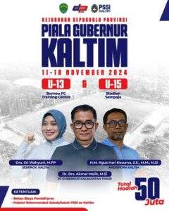 Dispora Kaltim Gelar Piala Gubernur untuk Ciptakan Generasi Sepak Bola Berprestasi