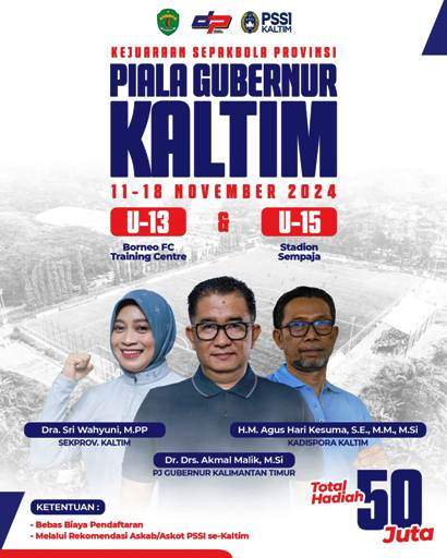 Dispora Kaltim Gelar Piala Gubernur untuk Ciptakan Generasi Sepak Bola Berprestasi