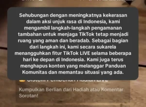 Sebut Situasi Keamanan, TikTok Resmi Tangguhkan Fitur Live di Indonesia