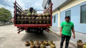 Ilustrasi distribusi gas elpiji 3 kilogram