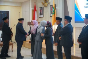 Pelantikan kepala dinas baru Pemkab Berau, Selasa (7/4/2026). (Prokopim)
