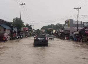 Banjir yang terjadi di wilayah Tanjung Redeb, Berau.