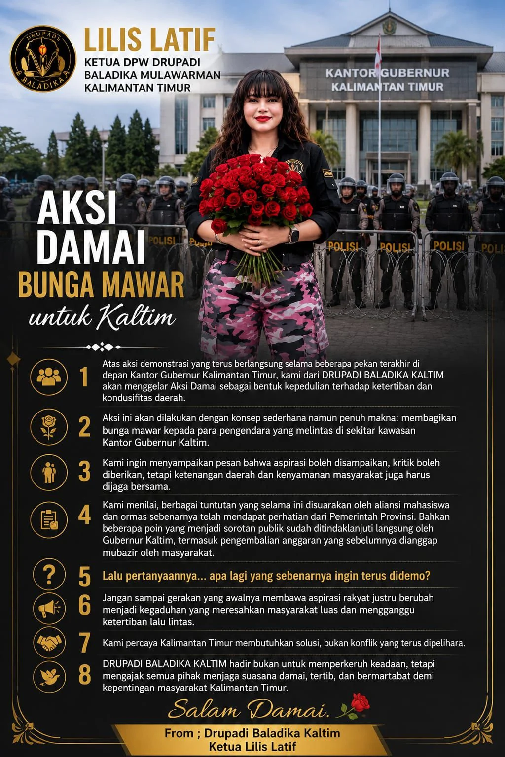 DRUPADI Siapkan Aksi Damai, Respons Maraknya Demo di Kantor Gubernur Kaltim